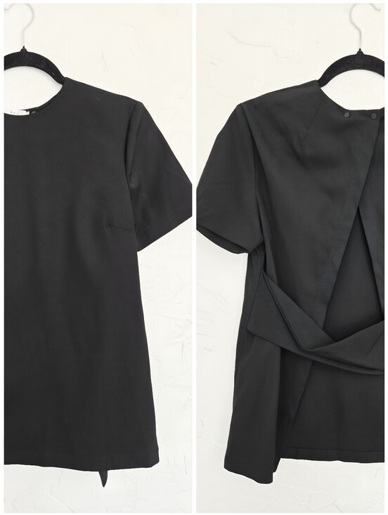 A.L.C. Tops - A.L.C. Open Snap Back Black Short Sleeve Top, 8